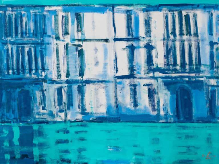 Venedig, 2020, Öl auf Leinwand – Wolf-Bertram Becker